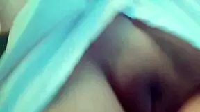 Latina babe with big tits masturbates outdoors in public so neighbors see her squirting