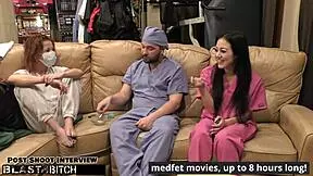 Feeling the intense thrill as nurse Blaire Celeste gets blasted with jizzcasso