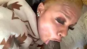 Petite teen swallows big black cock