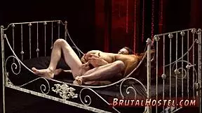 In this intense scene, an ebony dominates a nerdy teen with her big boobs in extreme hardcore action.