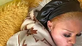 Petite teen swallows big black cock