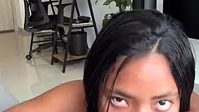 Amateur Couple Licking Big Cock For Breakfast