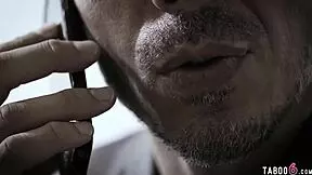 I see babysitter handling huge cock