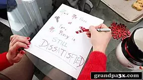 Grandpa as santa gives her unforgettable monster cock present