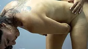 Stepmom sucks my cock and rides it hard!