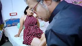 Grandfather Hardcore Fucks Desi Young Girl with Dirty Talk