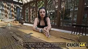 skinny beauty enjoying best sex ever while cuckolding husband