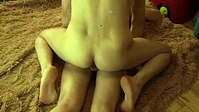 hot anal sex with petite 18+ girl on the carpet