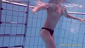 Lucy Strips Bikini Underwater in Pool Teasing Solo Session