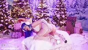 Candy cane slides into my cute pussy