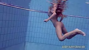 Lucy Strips Bikini Underwater in Pool Teasing Solo Session