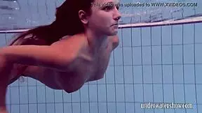 Lucy Strips Bikini Underwater in Pool Teasing Solo Session