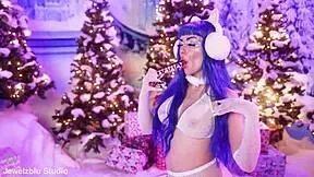 Candy cane slides into my cute pussy