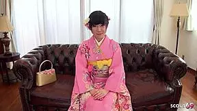Japanese geisha teen at casting