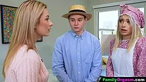 Familyorgasm - Lesbian Babe Corrupts Her Amish Stepsister Before The Wedding