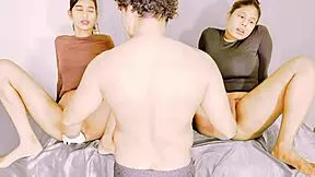 why not join the bride's wild ffm threesome with husband and ex-wife?