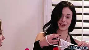 Adorable brunette babe enjoys cute teen pornstar moments