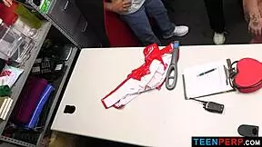 Shoplifter Khloe Kingsley Convinces Him And Jenna To Settle Things With A Hot Threesome - Teen 18+ Perp