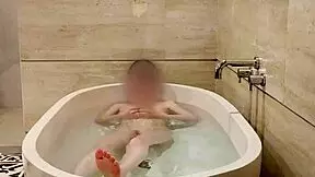 Japanese College Student Bathes