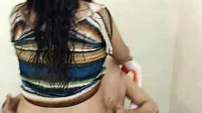 Desi bhabhi caught taking anal ride on chair with clear hindi audio