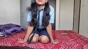 College girl was studying when her uncle's son fucked her