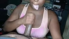 Chocolatebarbie Lets Me Cum On Her Face After Rubbing My Dick Through Polo Shorts!