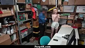 Caucasian teen attempts store theft but gets caught riding