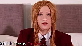 i'm a posh redhead student guiding you through jerking off and cumming under my domination