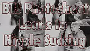 Behind The Scenes Photoshoot With Nipple Sucking For Free