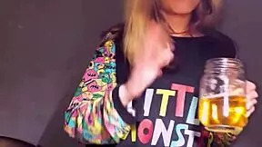 Bonneyuwu - 15 08 pijama masturbacion dildo y peluche