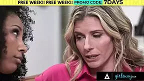 Girlsway - Lovely Milf Cory Chase Helps Stepbae Olivia Jay Become A Certified Lesbian With Teasing Masturbation And Licking