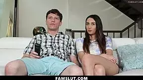 I watch the stepsister find a smart way to keep her stepbro off the TV. It's in the famslut video.