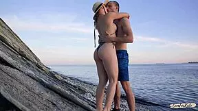 No barriers to love? Young couple fucks on the beach