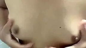 Young student feels beautiful today in her first time.