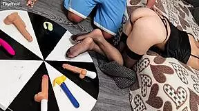 Big Toy Test Stepsister Has Multiple Orgasms from My Wheel of Vibrators