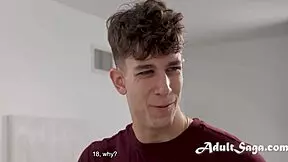 Nerdy teen step cousin Leana Lovings has huge crush on Parker Ambrose's monster cock.