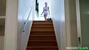 fitness model seduces trainer for big cock