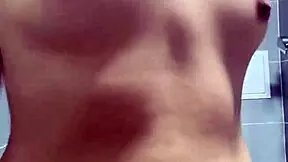 Young student feels beautiful today in her first time.