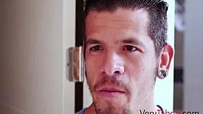 Skinny step sister rides Jillian Janson's ass 😏