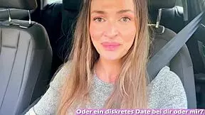 german teen squirts in car during failed userdate casting