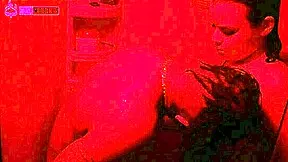 girl enjoys shower time