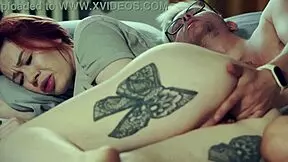 step mom shares bed with step son - naughty nighttime fun?