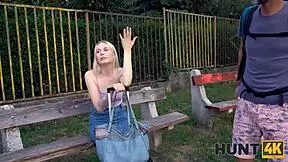 Experienced Man Satisfies Blonde Girlfriend For Cash