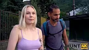 Experienced Man Satisfies Blonde Girlfriend For Cash