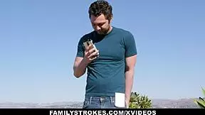 Big tit teen 18+ stepdaughter rides stepdaddy's huge cock to orgasm