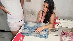 Married Seamstress Gets Client Hard With Her Body!