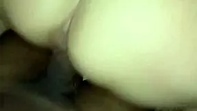 She sat comfortably on the black guy's big cock