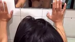 He pounds my tight ass hard in the bathroom, making me scream with pleasure.