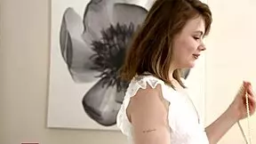 Lesya milk gets creampied after parlor sex.