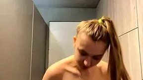 Intense anal pounding leads to massive squirting in tight changing room